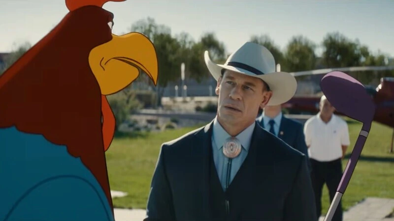 Buddy Crane and Foghorn Leghorn conversing