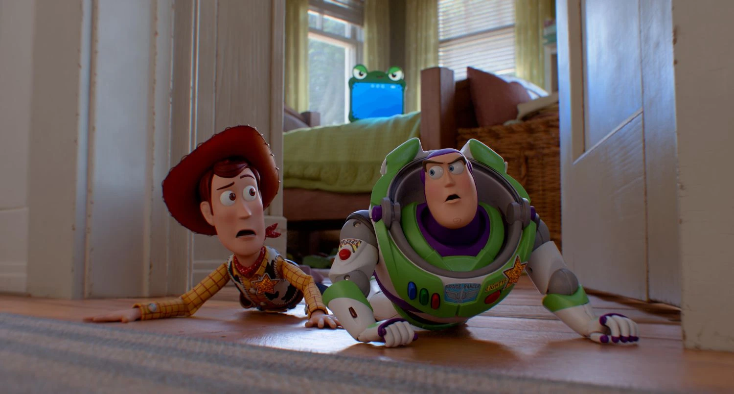 Woody and Buzz on the ground